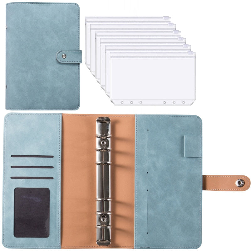 Financial Planner Leather Multi Pocket Bill Organizer Notebook