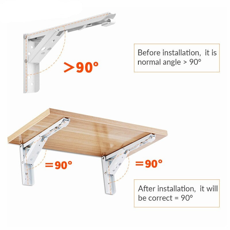 Wall-Mounted Foldable Shelf Organizer Bracket