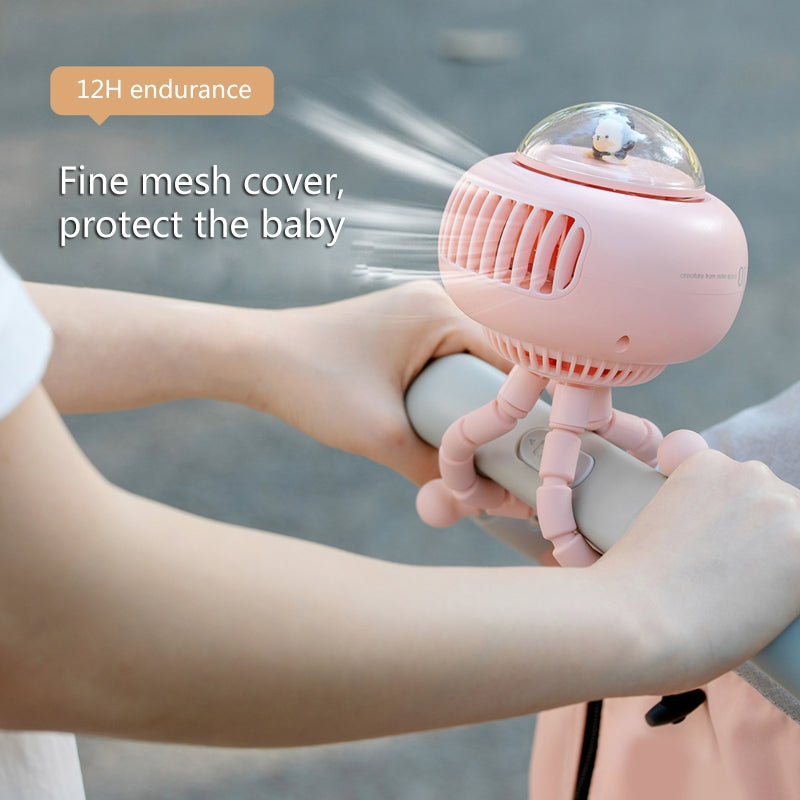 Portable Flexible Cute Baby Stroller Fan