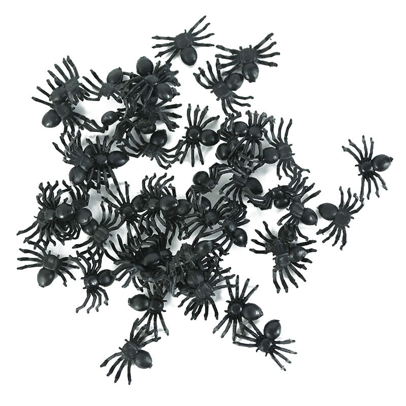 50Pcs Luminous Glowing Spiders Halloween Decoration