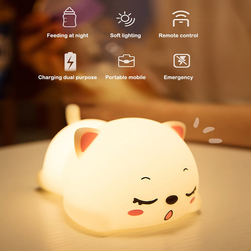 Mini Cat LED Touch Sensor Night Lamp