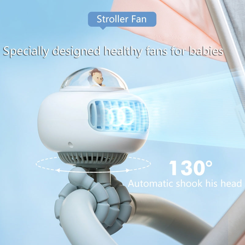 Portable Flexible Cute Baby Stroller Fan