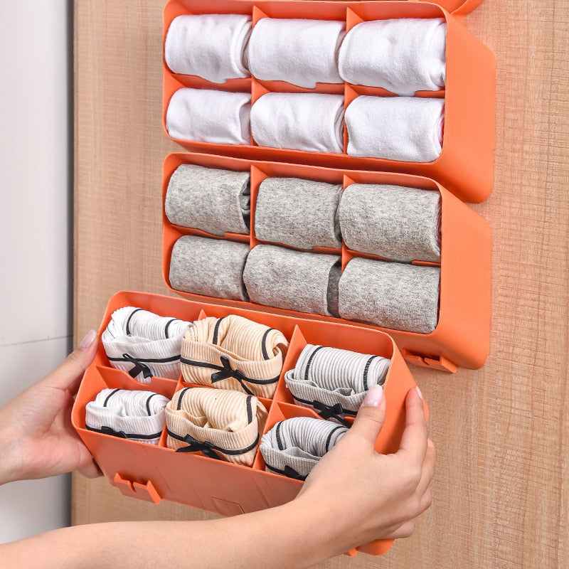 Self-Adhesive Stackable Wall Cloth Organizer Shelf