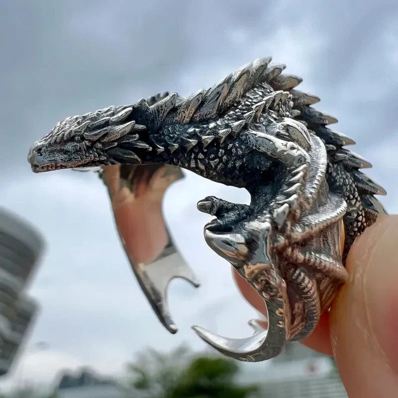 Majestic Dragon Wing Open Ring