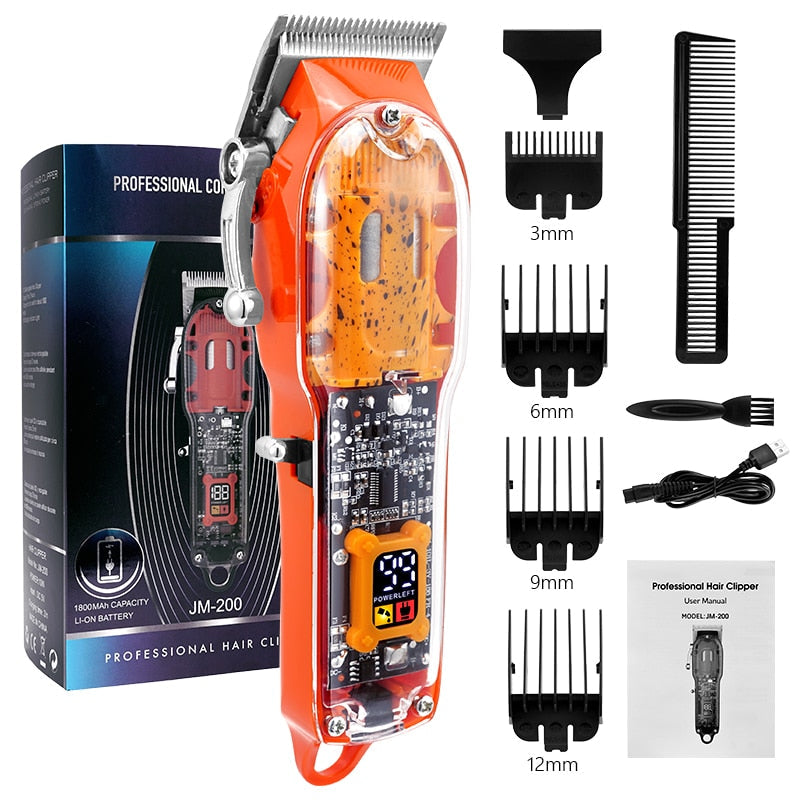 Professional Transparent LCD Hair Trimmer