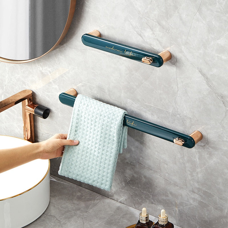 Towel Bar Space Saving Bathroom Holder