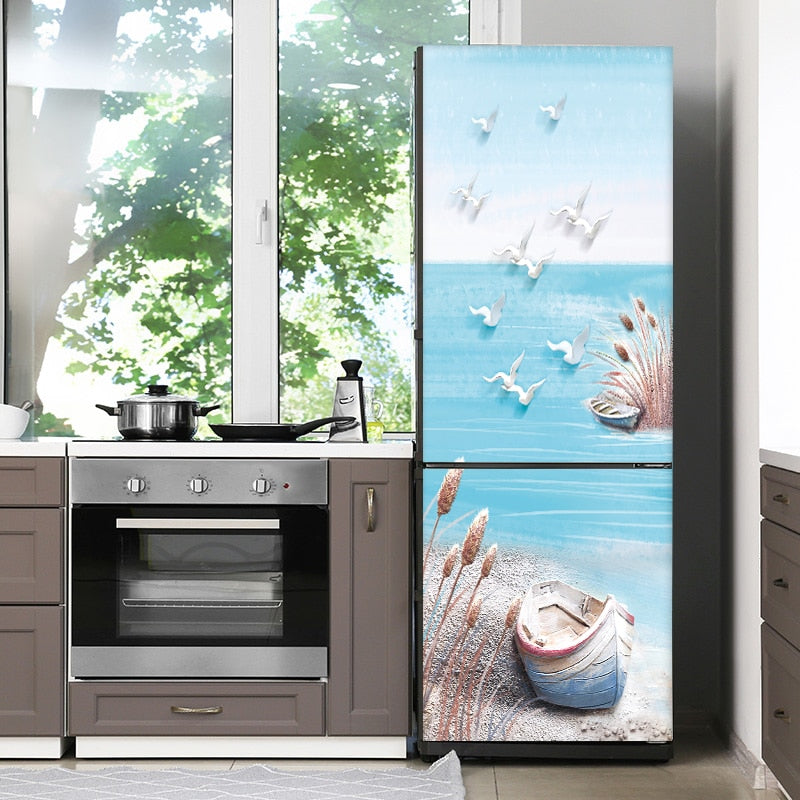 Stylish Waterproof Self-Adhesive Refrigerator Sticker