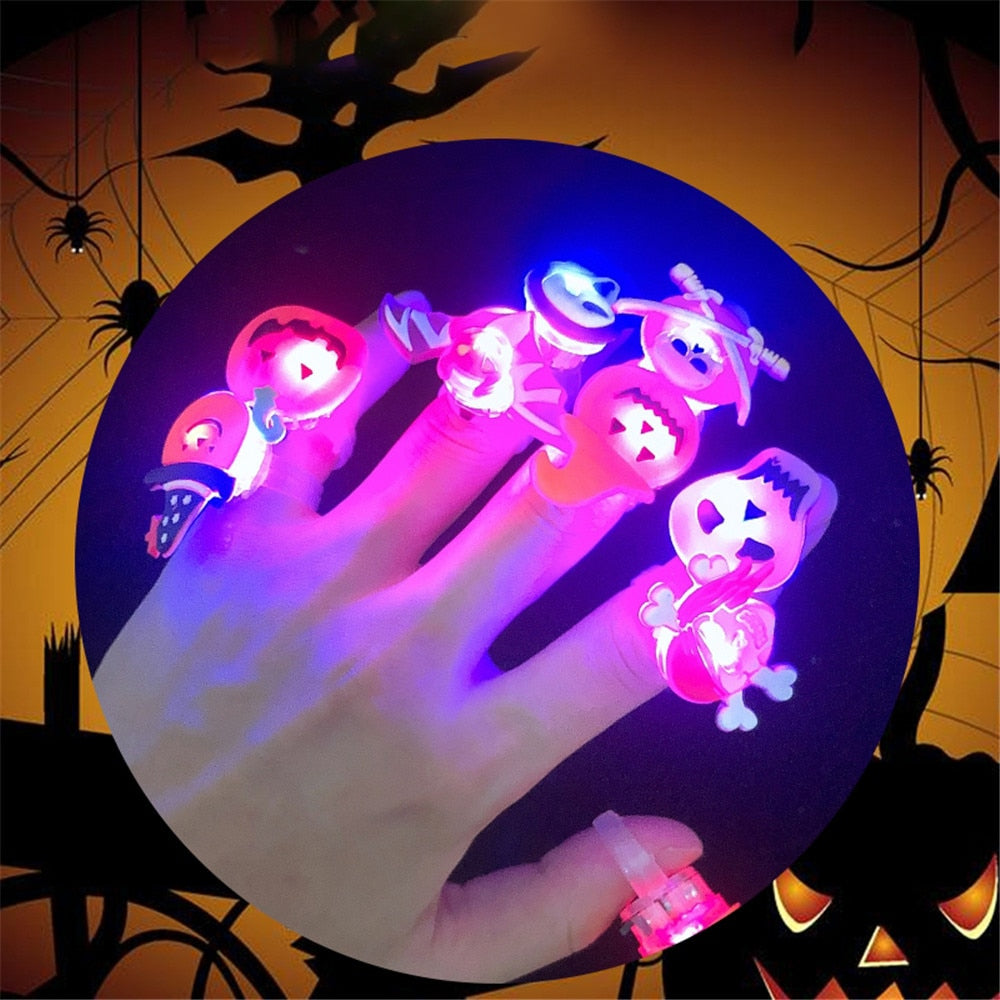 Glowing Ghost Skull Rings