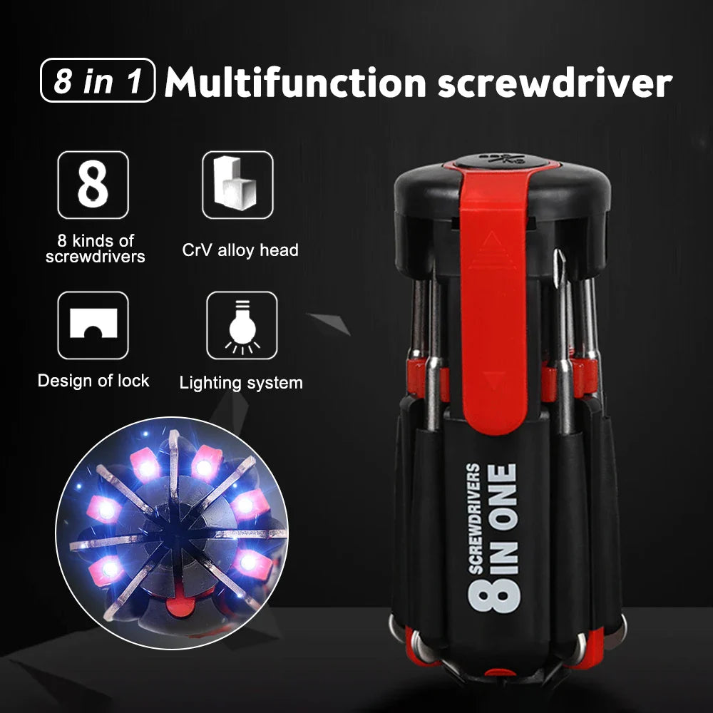 Bright Fix 8in1 LED Multi-Tool Screwdriver