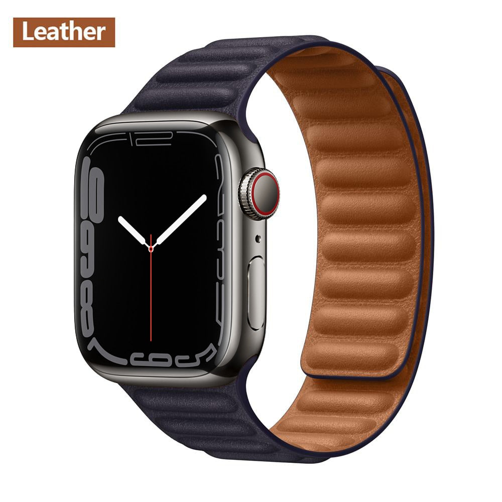 Magnetic Strap Leather Smart Watch Band