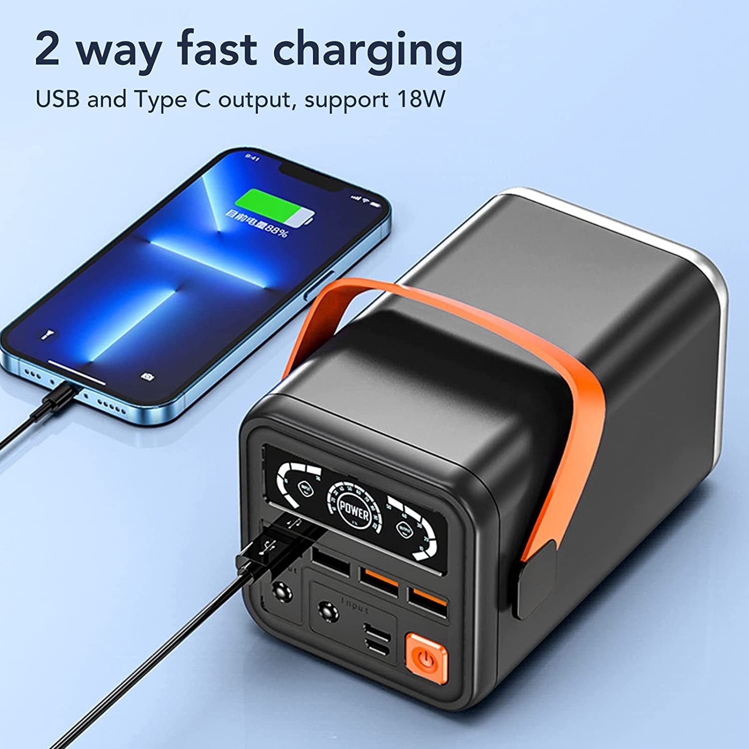 Quick Charge Multiple Port Led Power Bank