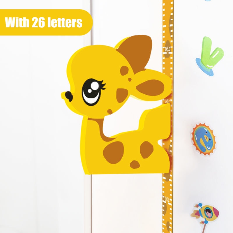 3d Cartoon Kids Height Sticker