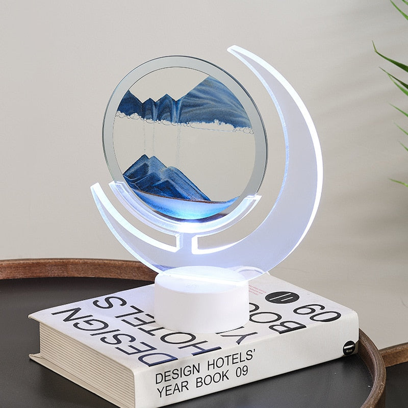 Sand Serenity Moon Shape Night Light