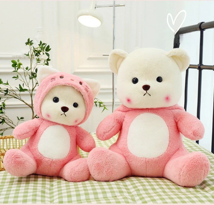 Pink Bear Soft Cuddle Plush