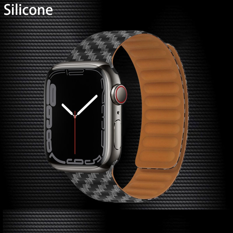 Magnetic Strap Leather Smart Watch Band