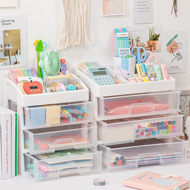 Tidy Tower Desk Organizer Storage Box