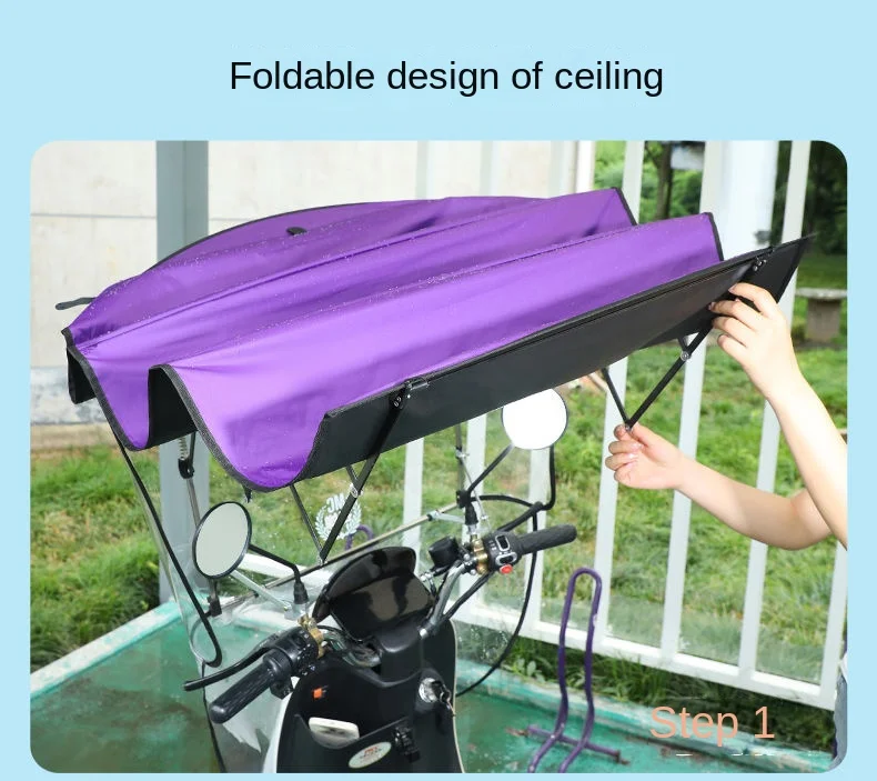 Rain Protection Bike Protective Cover Folding Canopy