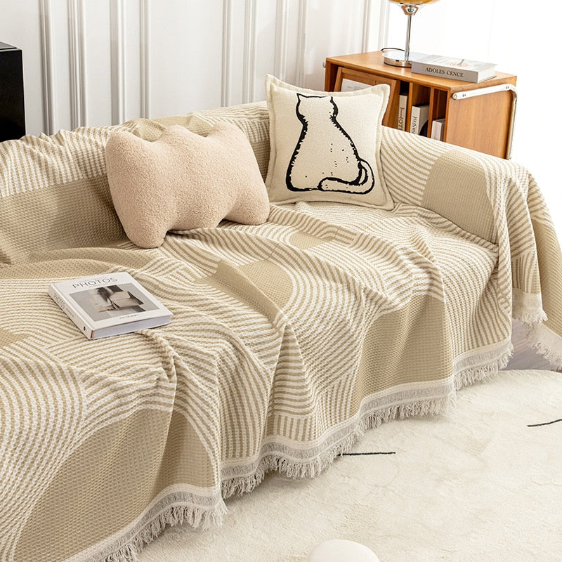 Nordic Style Comfy Soft Knitted Sofa Cover Blanket