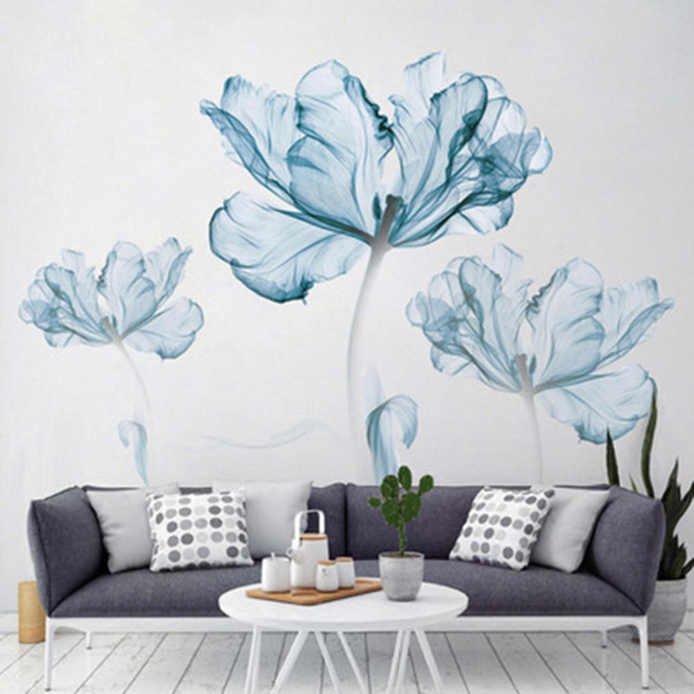 Modern Blossom Lotus Self-Adhesive Wall Sticker