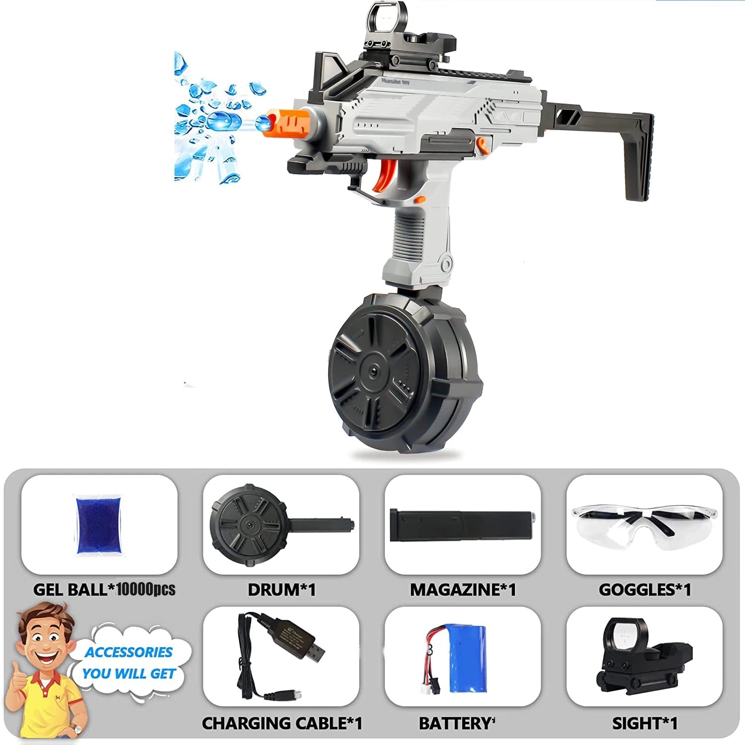 Automatic Water Beads Toy Gun