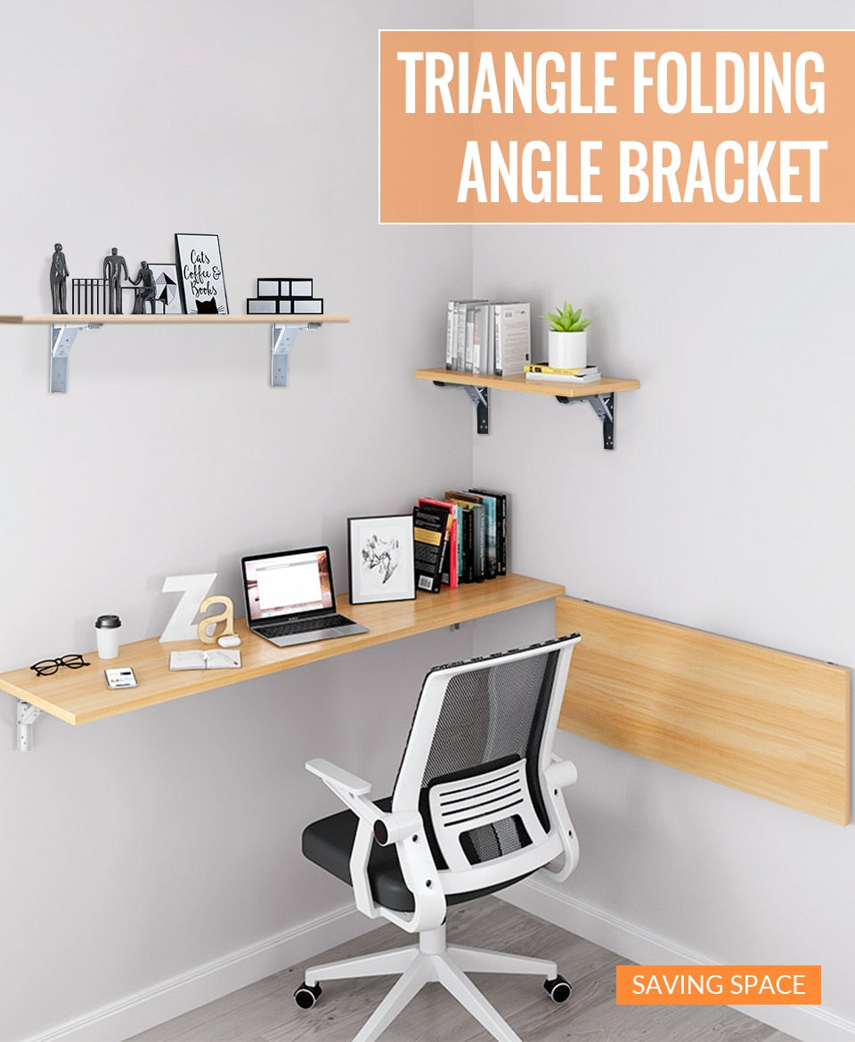 Wall-Mounted Foldable Shelf Organizer Bracket