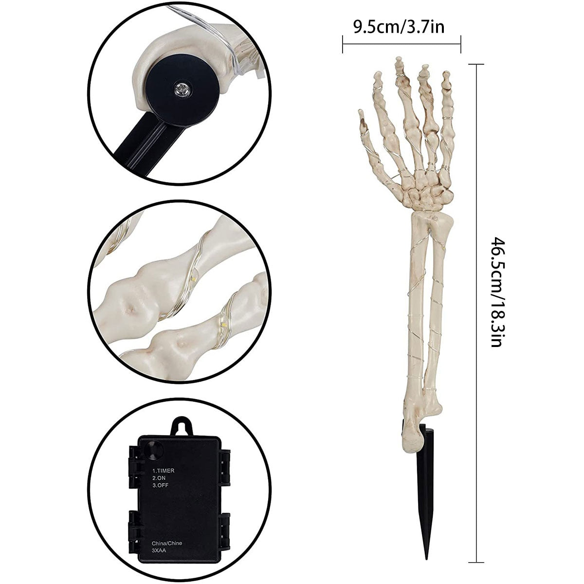 Skeleton Arm Solar Outdoor Lights