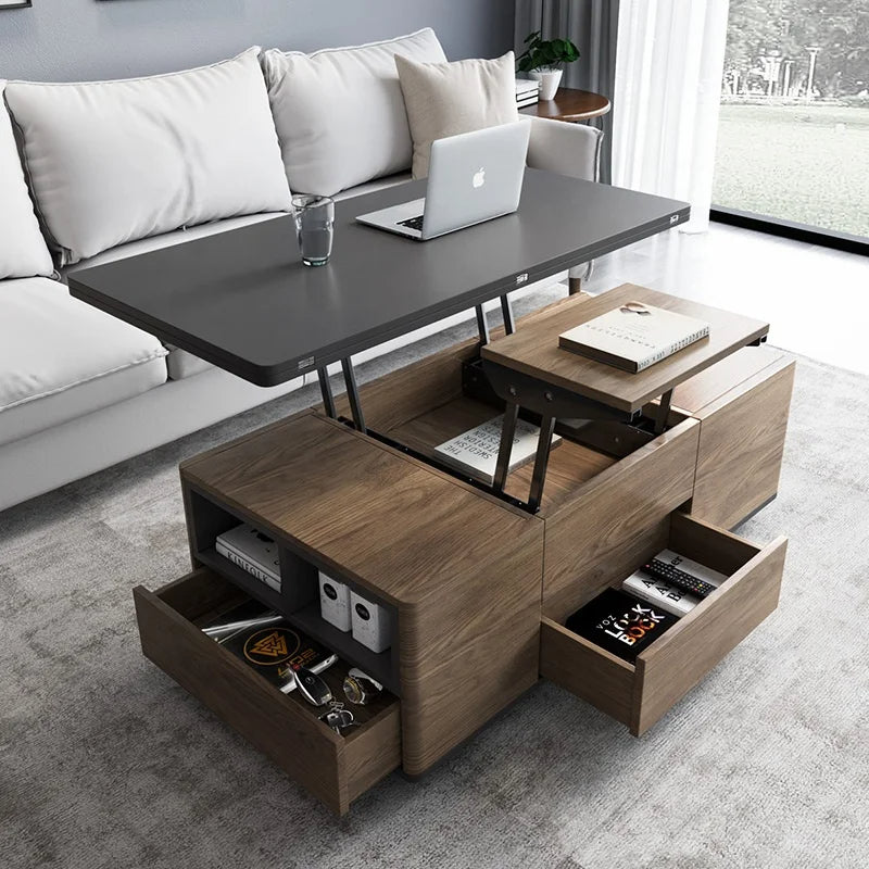 Space Saving Modern Convertible Folding Lift Coffee Table