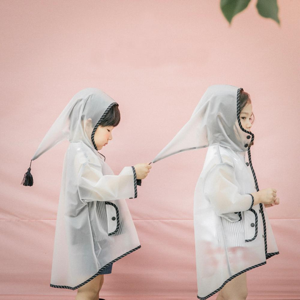 Cute Transparent Waterproof Kids Raincoat