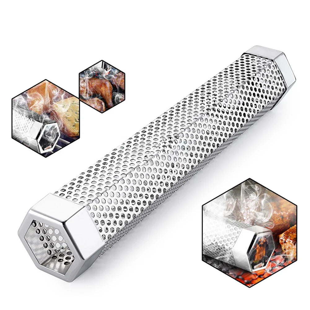 Aromatic Stainless Steel Hexagon BBQ Smoker Tube