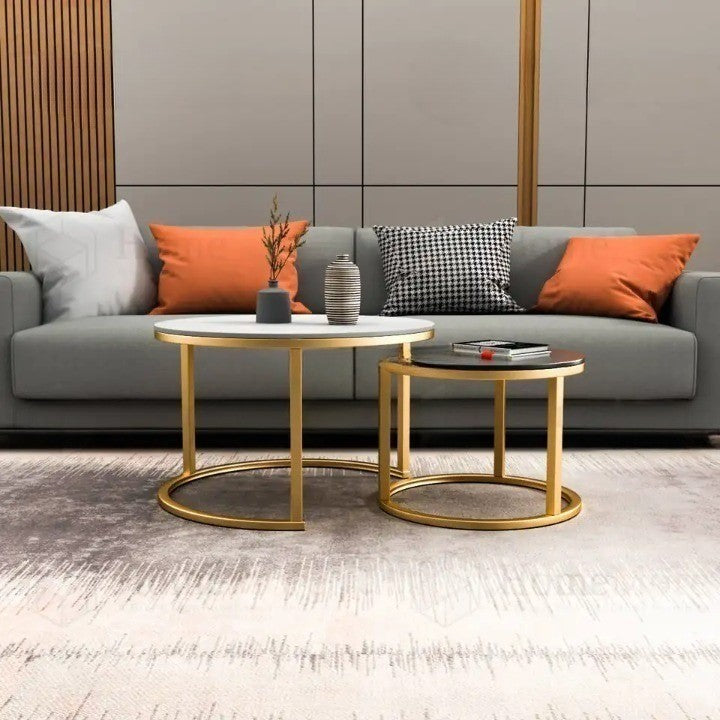 Elegant Mod Circle Design Round Coffee Table