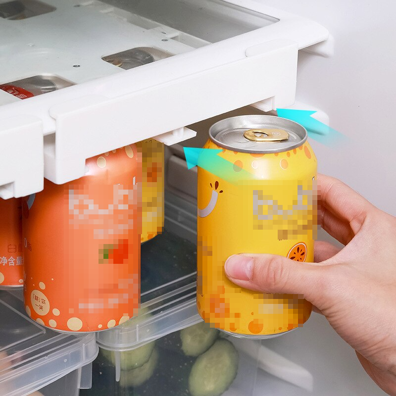 Refrigerator Beverage Organizer Slide Rack