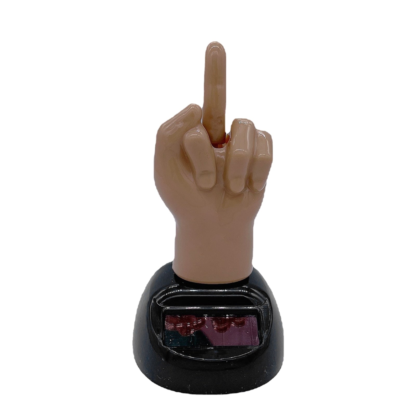 Car Dashboard Middle Finger Solar Power Decor