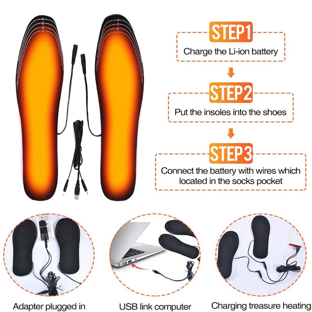 USB Heated Warm Shoe Insoles