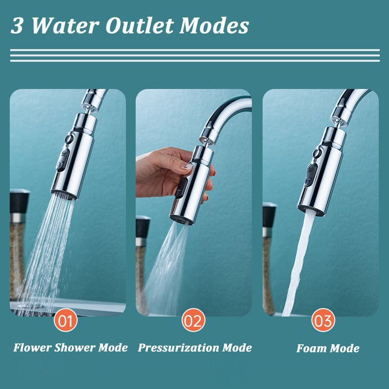 3-Mode Anti-Splash Faucet Adapter