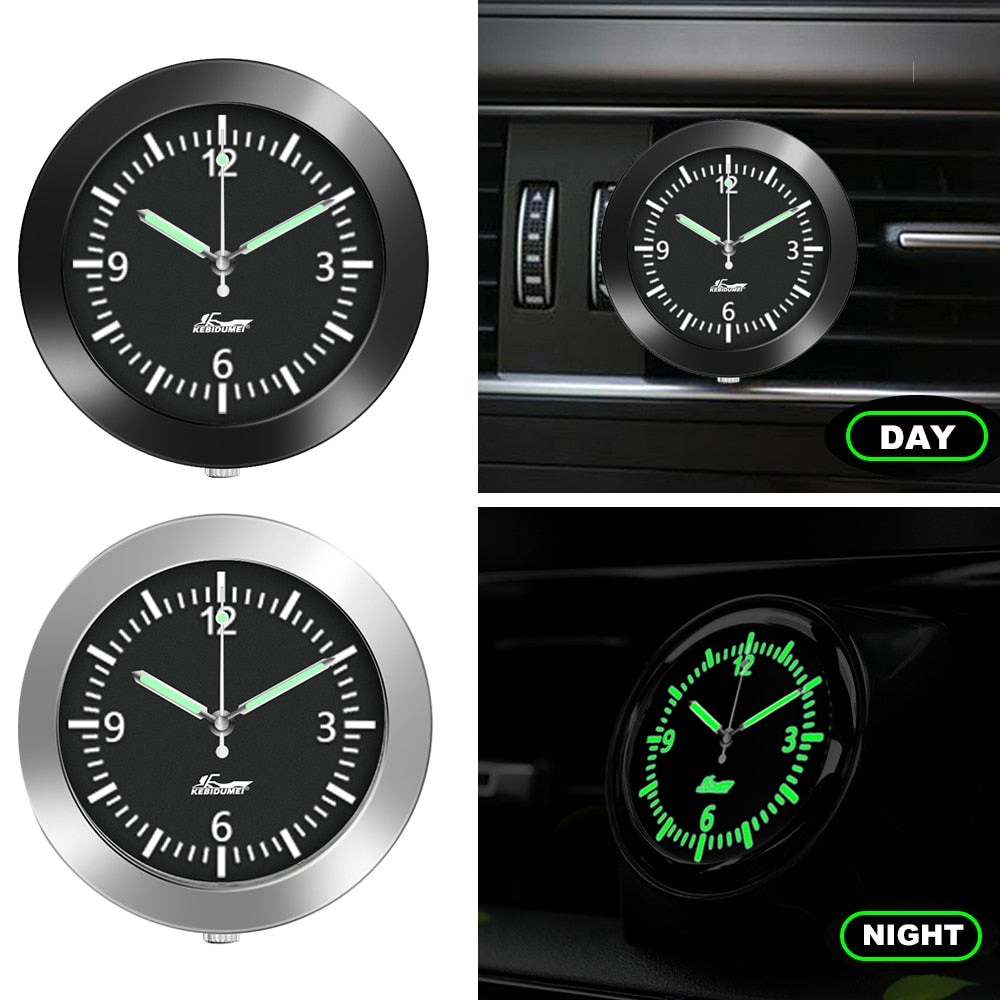 Stick-On Car Dashboard Luminous Clock