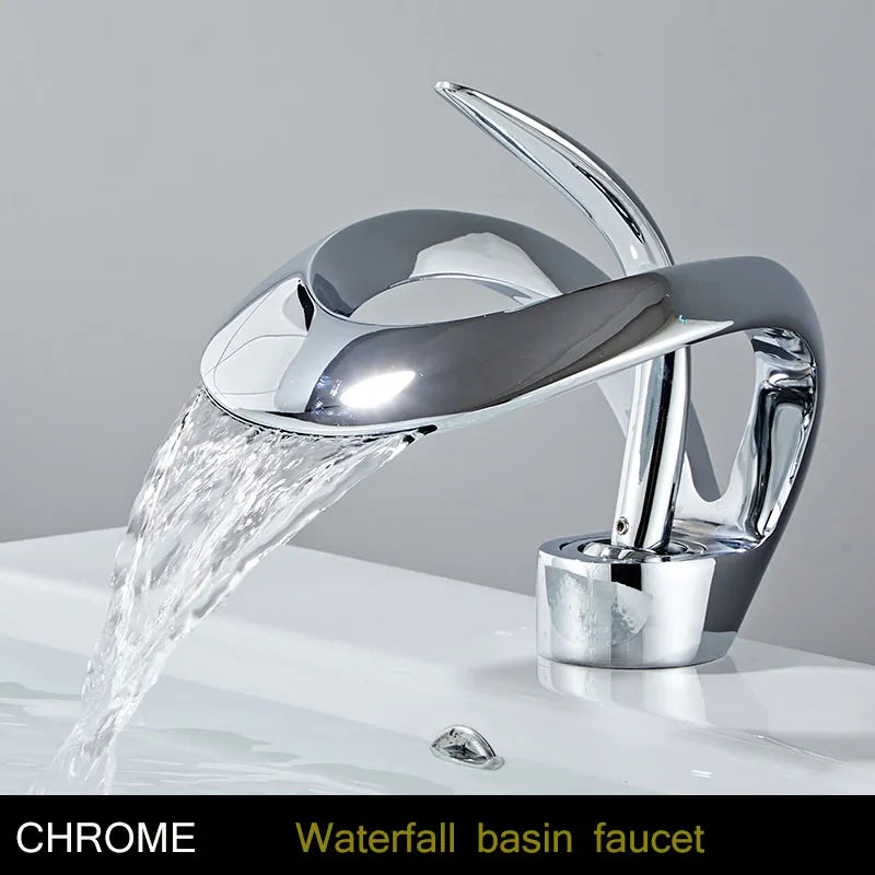 Modern Creative Brass Waterfall Design Faucet