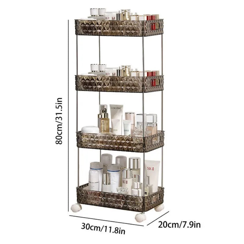 Home Bathroom Storage Organizer Rolling Rack