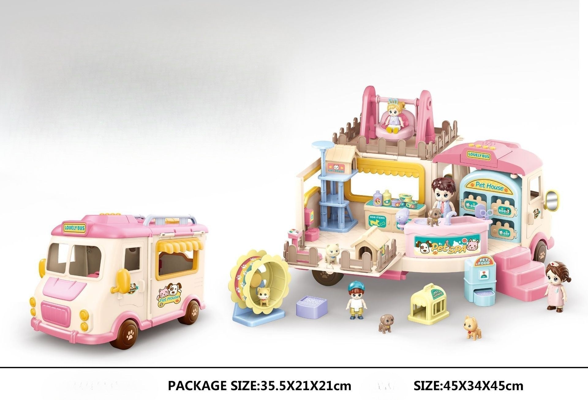 Mega School Party Express Bus House Toy