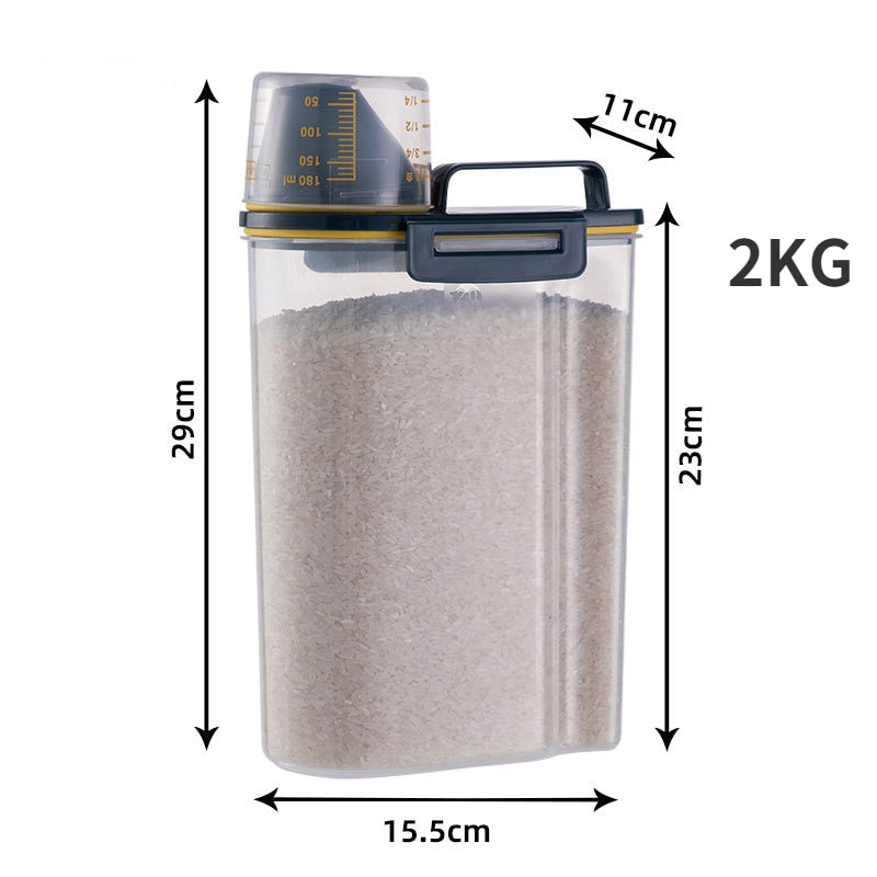 Feed Fresh Pet Food Storage Measuring Container