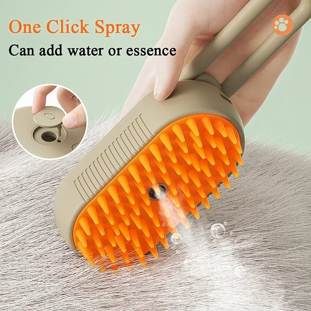 3in1 Steamy Electric Pet Brush