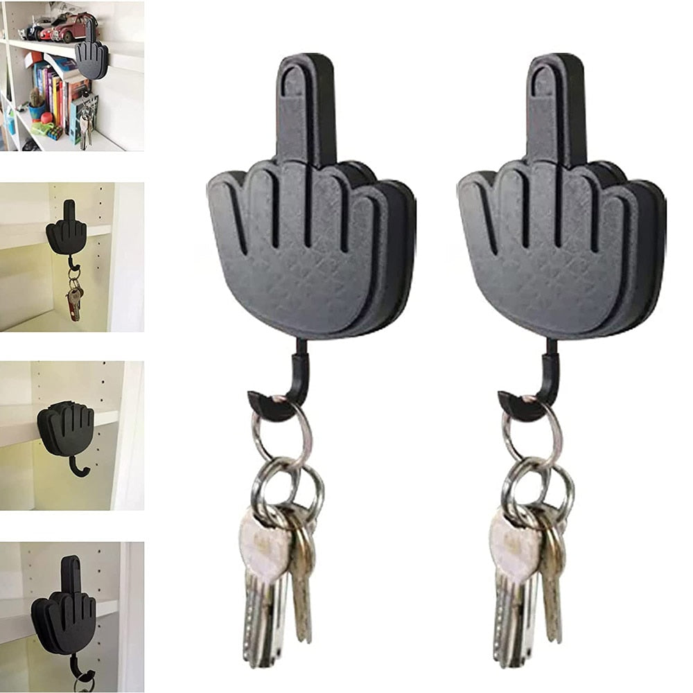 Middle Finger Wall Key Hook