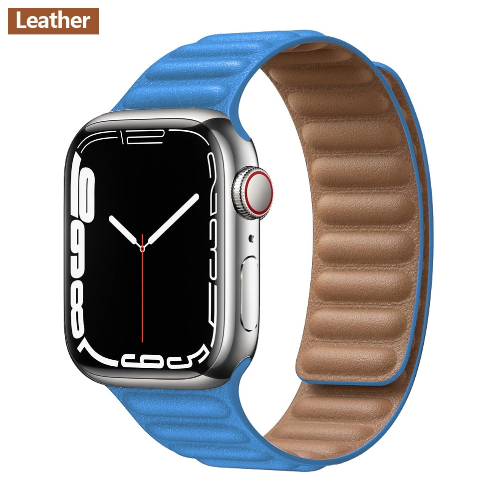 Magnetic Strap Leather Smart Watch Band