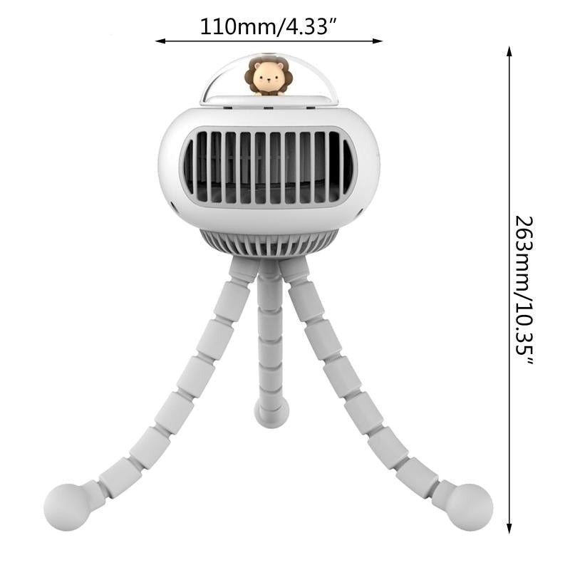 Portable Flexible Cute Baby Stroller Fan