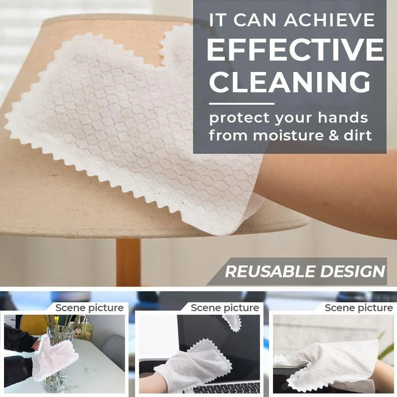 10Pcs Reusable Microfiber Dust Cleaning Gloves