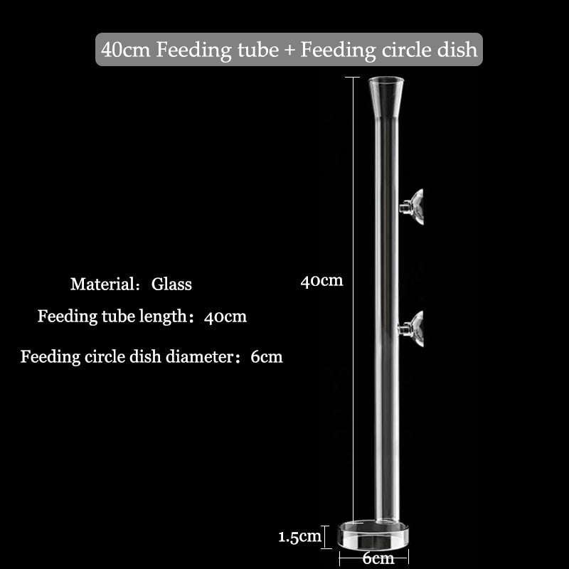 Transparent Aquarium Glass Tube Fish Feeder