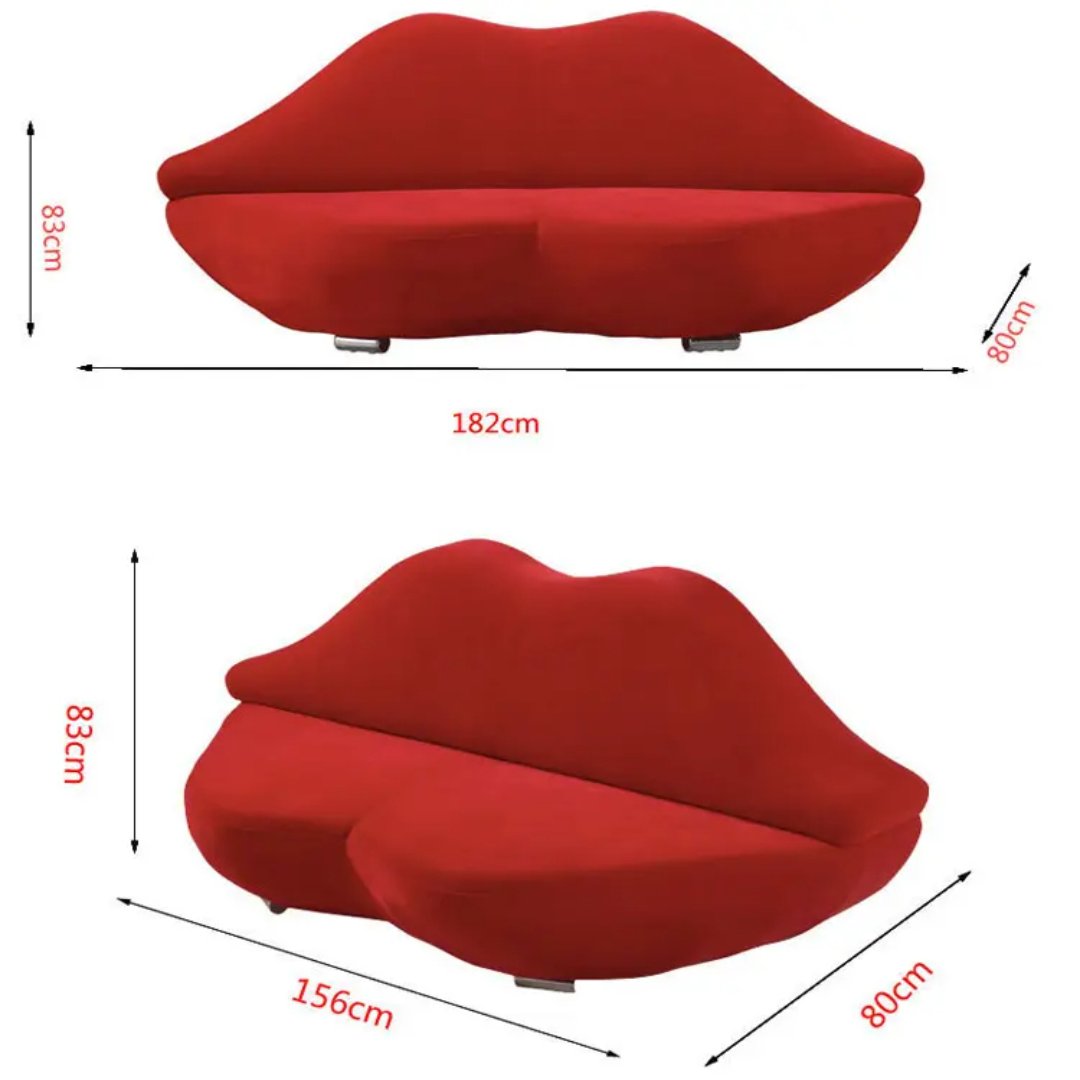 Sexy Red Lip Double Seat Sofa