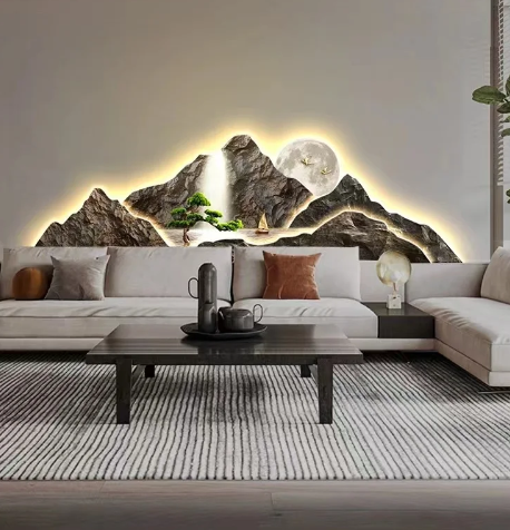 Majestic Peaks LED Mountain Art Canvas