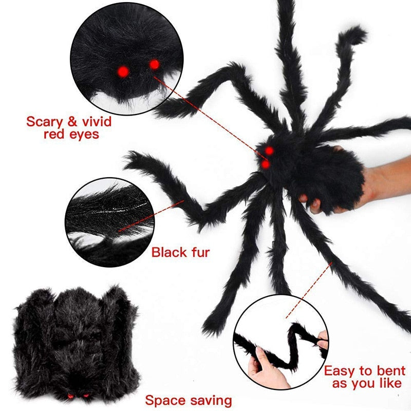 Big Black Spider Halloween Party Decoration