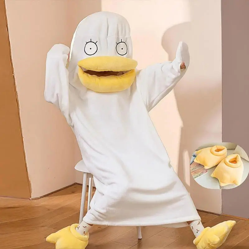 Confused Duck Warm Adult Pajamas Costume