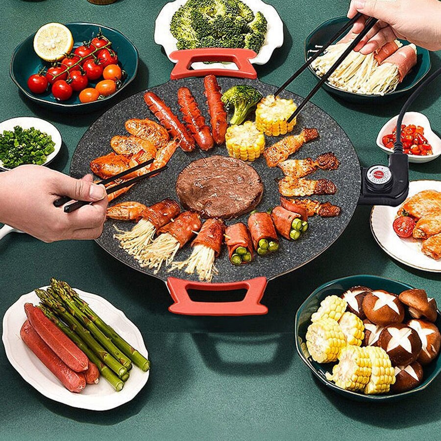 Smokeless Non-stick Plate Electric Grill